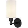 2_Edison Clymer 4" Matte Black Sconce w/ Matte White Shade more views