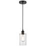 Edison Clymer 4"W Matte Black Mini Pendant w/ Clear Glass