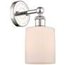 Edison Cobbleskill 11.5"High Polished Nickel Sconce With Matte White S