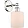 Edison Cobbleskill 11.5"High Polished Nickel Sconce With Matte White S