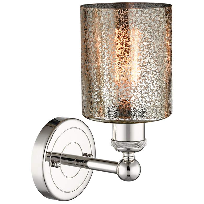 Image 3 Edison Cobbleskill 11 1/2" High Polished Nickel Wall Sconce more views