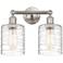 Edison Cobbleskill 14" 2-Light Brushed Nickel Bath Light w/ Deco Shade