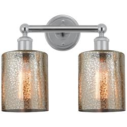 Edison Cobbleskill 14" 2-Light Polished Chrome Bath Light w/ Mercury S