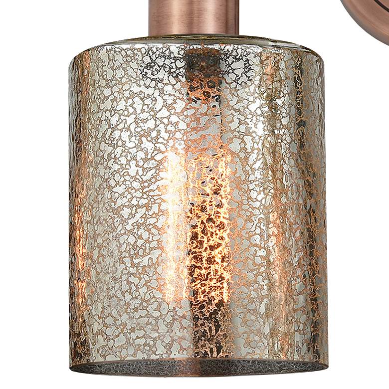 Image 2 Edison Cobbleskill 14"W 2 Light Copper Bath Light With Mercury Shade more views
