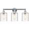 Edison Cobbleskill 23" 3-Light Chrome Bath Light w/ Deco Swirl Shade