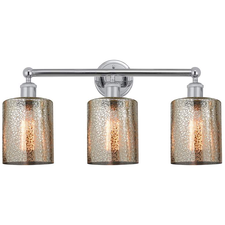 Image 1 Edison Cobbleskill 23" 3-Light Polished Chrome Bath Light w/ Mercury S