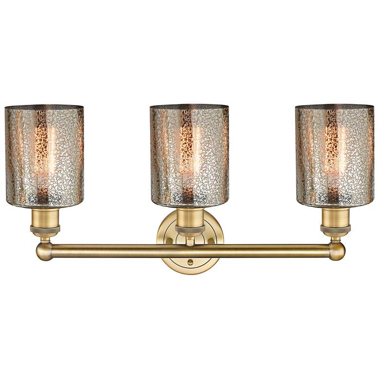 Image 3 Edison Cobbleskill 23" Wide Brushed Brass 3-Light Bath Light more views