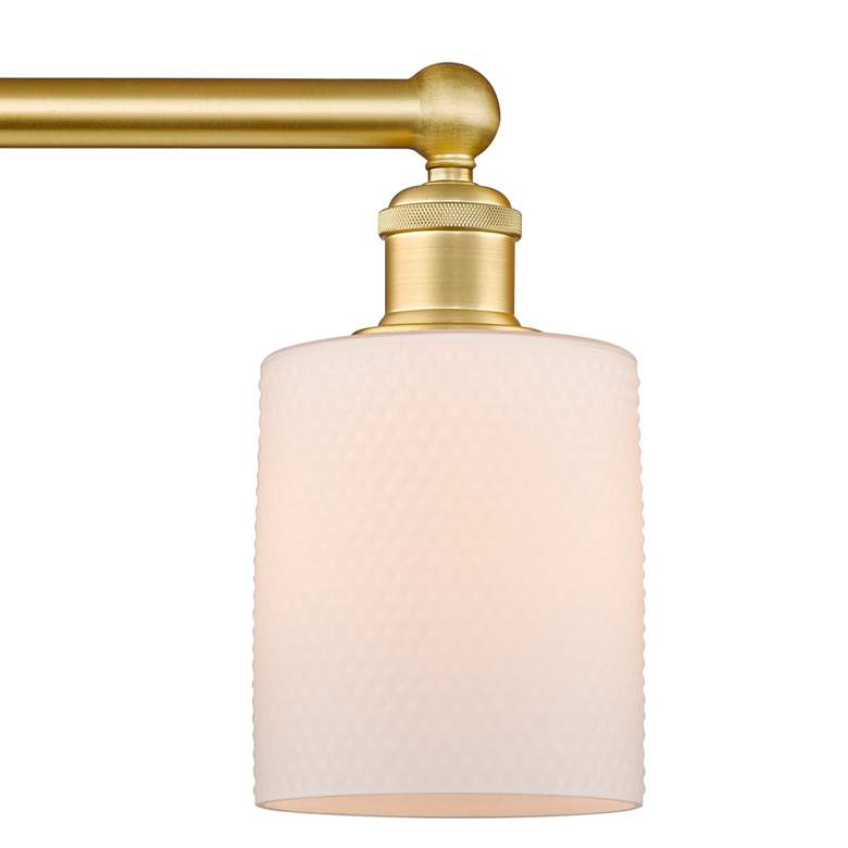 Image 2 Edison Cobbleskill 23" Wide Satin Gold 3-Light Bath Light more views