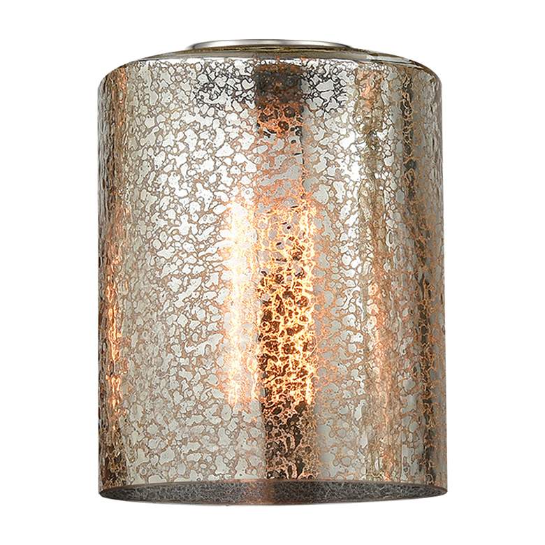 Image 3 Edison Cobbleskill 32" 4-Light Bronze Bath Light w/ Mercury Shade more views