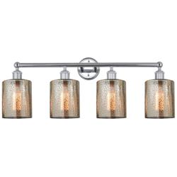 Edison Cobbleskill 32" 4-Light Polished Chrome Bath Light w/ Mercury S