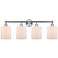 Edison Cobbleskill 32" 4-Light Polished Chrome Bath Light w/ White Sha