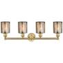 2_Edison Cobbleskill 32"W 4 Light Brushed Brass Bath Light With Mercury more views
