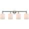 Edison Cobbleskill 32"W 4 Light Polished Nickel Bath Light With White