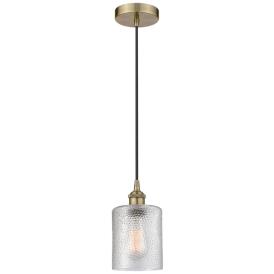 Edison Cobbleskill 5" Antique Brass Mini Pendant w/ Clear Shade Edison Cobbleskill 5" Antique Brass Mini Pendant w/ Clear Shade