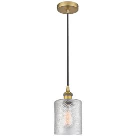 Edison Cobbleskill 5" Brushed Brass Mini Pendant w/ Clear Shade Edison Cobbleskill 5" Brushed Brass Mini Pendant w/ Clear Shade