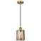 Edison Cobbleskill 5" Brushed Brass Mini Pendant w/ Mercury Shade