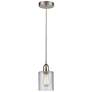 Edison Cobbleskill 5" Brushed Satin Nickel Mini Pendant w/ Clear Shade