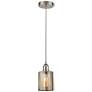 Edison Cobbleskill 5" Brushed Satin Nickel Mini Pendant w/ Mercury Sha