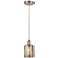 Edison Cobbleskill 5" Brushed Satin Nickel Mini Pendant w/ Mercury Sha