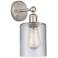 Edison Cobbleskill 5" Brushed Satin Nickel Sconce w/ Clear Shade