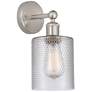 Edison Cobbleskill 5" Brushed Satin Nickel Sconce w/ Clear Shade