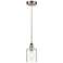 Edison Cobbleskill 5" Mini Pendant - Brushed Satin Nickel - Deco Swirl