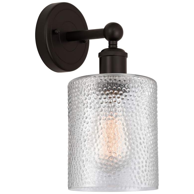 Image 1 Edison Cobbleskill 5" Oil Rubbed Bronze Sconce w/ Clear Shade