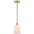 Edison Cobbleskill 5" Satin Gold Mini Pendant w/ Matte White Shade