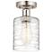 Edison Cobbleskill 5" Semi-Flush Mount - Brushed Satin Nickel - Deco S