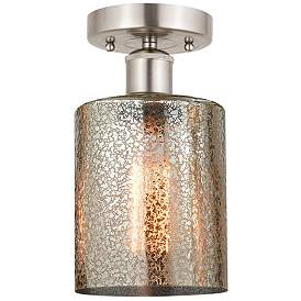 Image1 of Edison Cobbleskill 5" Semi-Flush Mount - Brushed Satin Nickel - Mercur