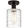 Edison Cobbleskill 5" Semi-Flush Mount - Oil Rubbed Bronze - Deco Swir