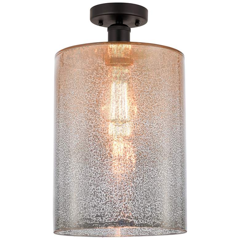 Image 1 Edison Cobbleskill 9" Semi-Flush Mount - Oil Rubbed Bronze - Mercury