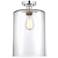 Edison Cobbleskill  9" Semi-Flush Mount - Polished Chrome - Clear Shad