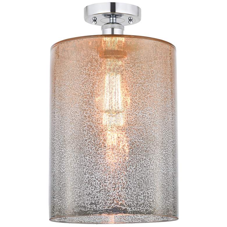 Image 1 Edison Cobbleskill 9" Semi-Flush Mount - Polished Chrome - Mercury Sh