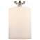 Edison Cobbleskill 9" Semi-Flush Mount - Satin Nickel - Matte White