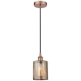 Image1 of Edison Cobbleskill 9" Wide Antique Copper Mini Pendant
