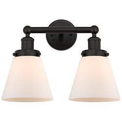 Edison Cone 10" High Oil-Rubbed Bronze 2-Light Wall Sconce