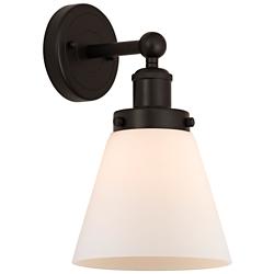 Edison Cone 10" High Oil-Rubbed Bronze Wall Sconce