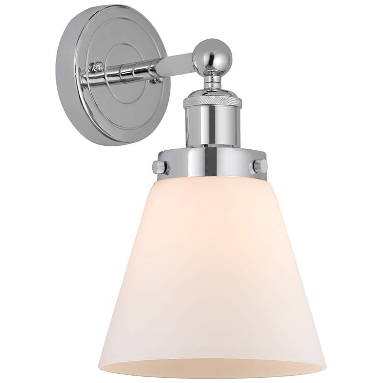 Image 1 Edison Cone 10" High Polished Chrome Wall Sconce