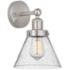 Edison Cone 11 1/2" High Brushed Satin Nickel Wall Sconce