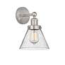 3_Edison Cone 11 1/2" High Brushed Satin Nickel Wall Sconce more views