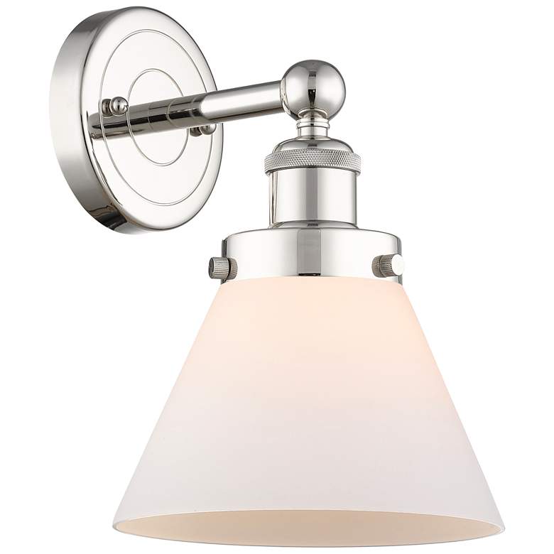 Image 1 Edison Cone 11 1/2" High Polished Nickel Wall Sconce