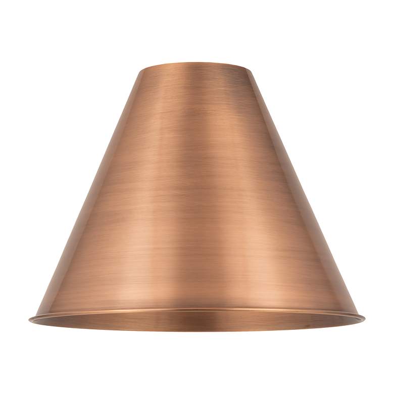 Image 3 Edison Cone 12" Wide Copper Corded Mini Pendant w/ Matte Black Shade more views
