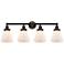 Edison Cone 33 1/2"W Oil-Rubbed Bronze 4-Light Bath Light