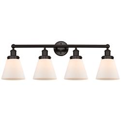 Edison Cone 33 1/2"W Oil-Rubbed Bronze 4-Light Bath Light