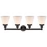 3_Edison Cone 33 1/2"W Oil-Rubbed Bronze 4-Light Bath Light more views