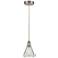 Edison Conesus 6" Brushed Nickel Corded Mini Pendant w/ Clear Crackle 