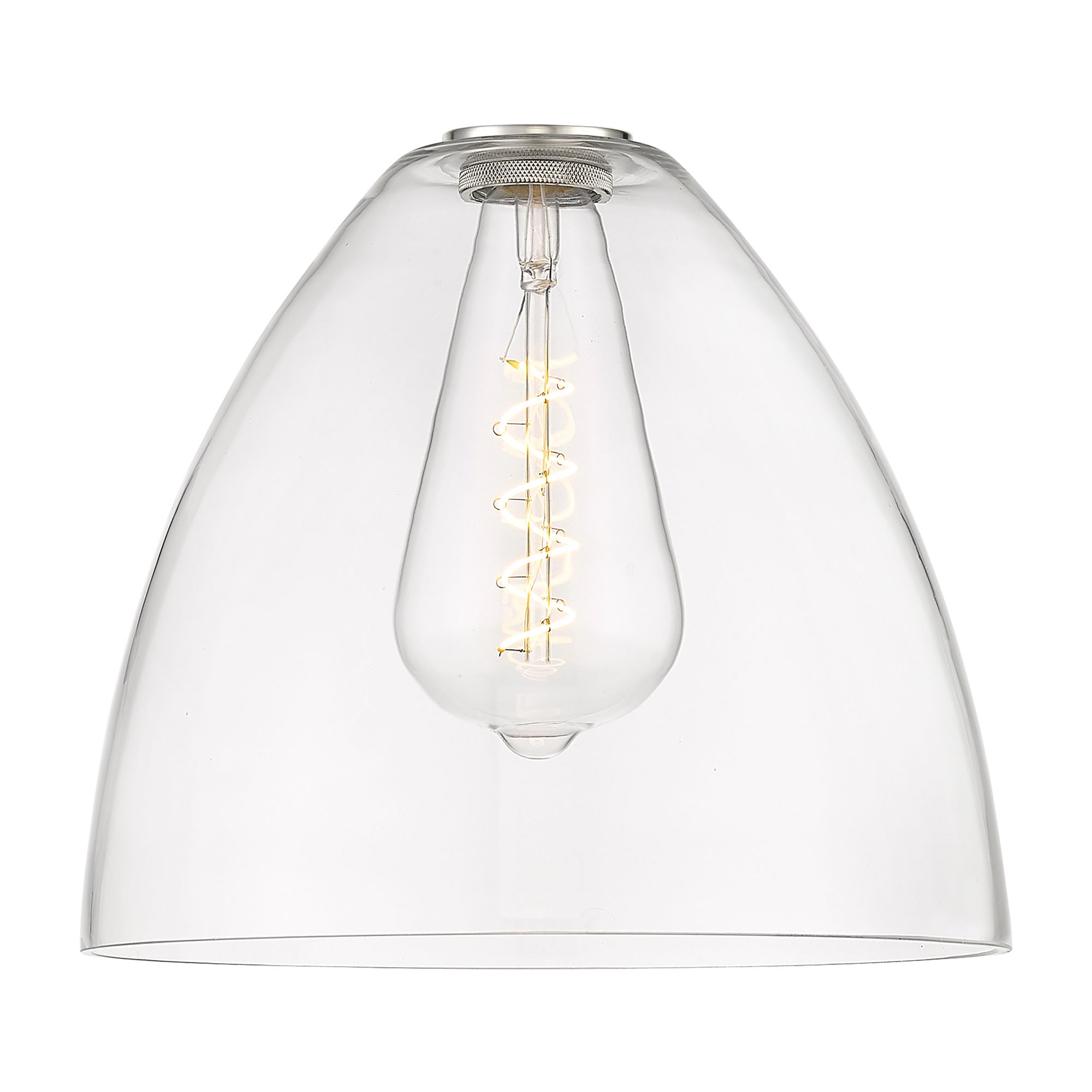 Image 4 Edison Dome 12" Matte Black Cord Hung Mini Pendant w/ Clear Shade more views