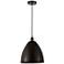 Edison Dome 12" Wide Bronze Corded Mini Pendant w/ Bronze Shade