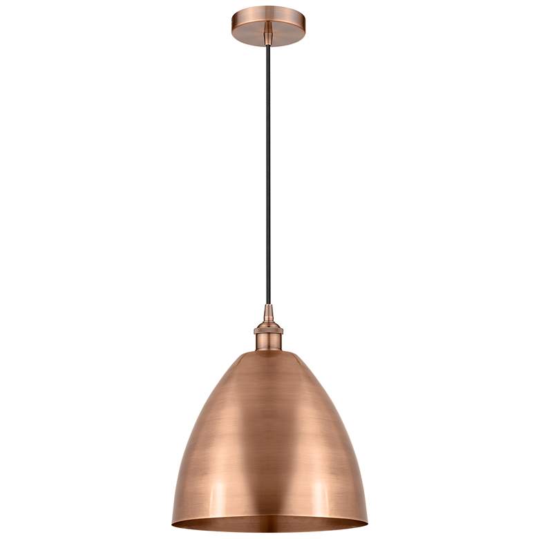 Image 1 Edison Dome 12 inch Wide Copper Corded Mini Pendant